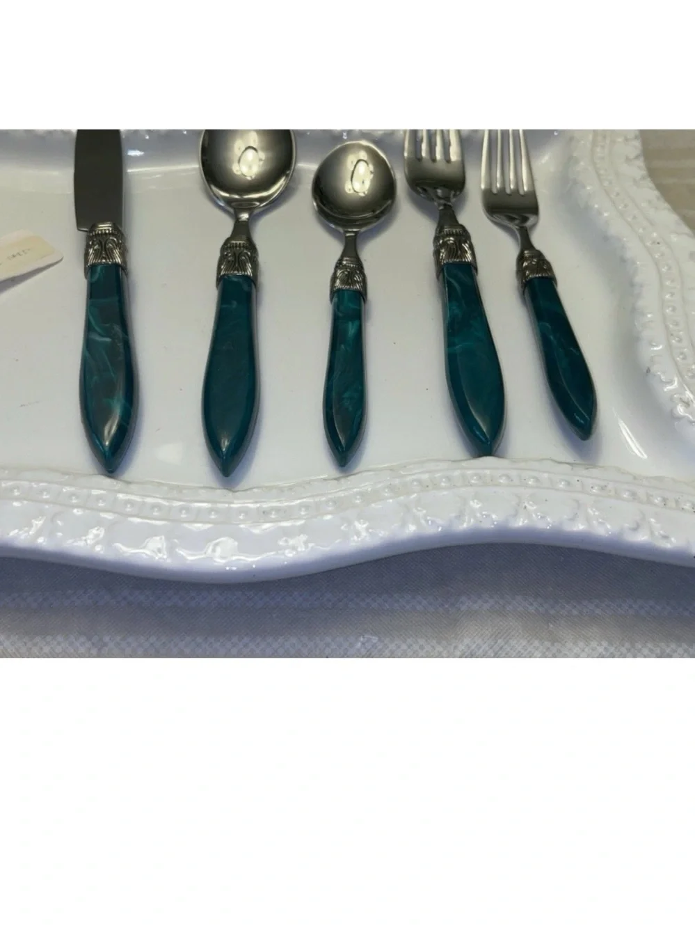 Vintage Stanley Roberts Single 5-piece Place Setting In Pearlescent Green NWT